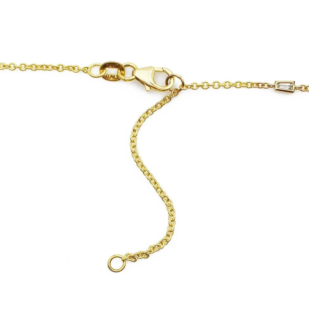 アクセサリー YON Essence Baguette Necklace 0.1 ct Essence Baguette Necklace 0.1ct – YON (ヨン）| 公式